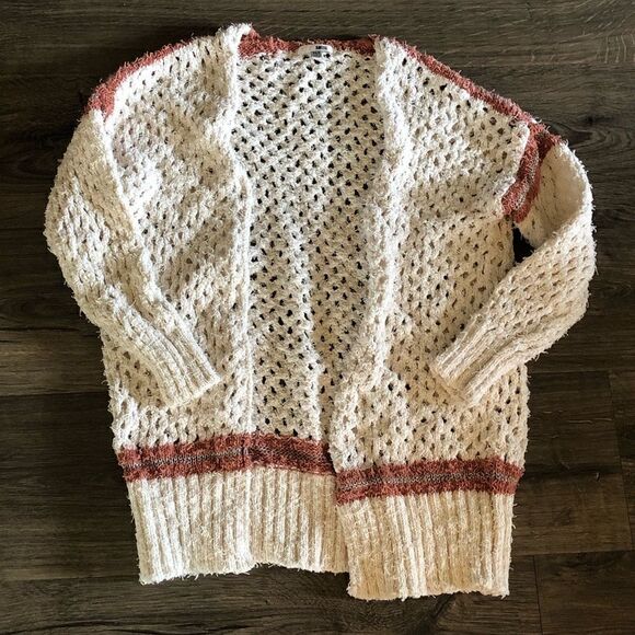 𝅺amuse Society Malita mesh knit open cardigan size XS/S - Picture 1 of 9